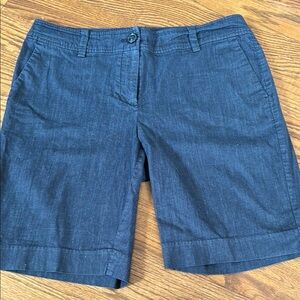 Ann Taylor Blue Bermuda Shorts Tailored Fit